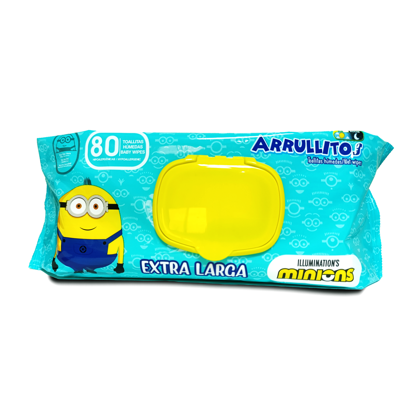 Toallitas Arrullitos Minions -Caja de 12 paquetes/ Extra Larga