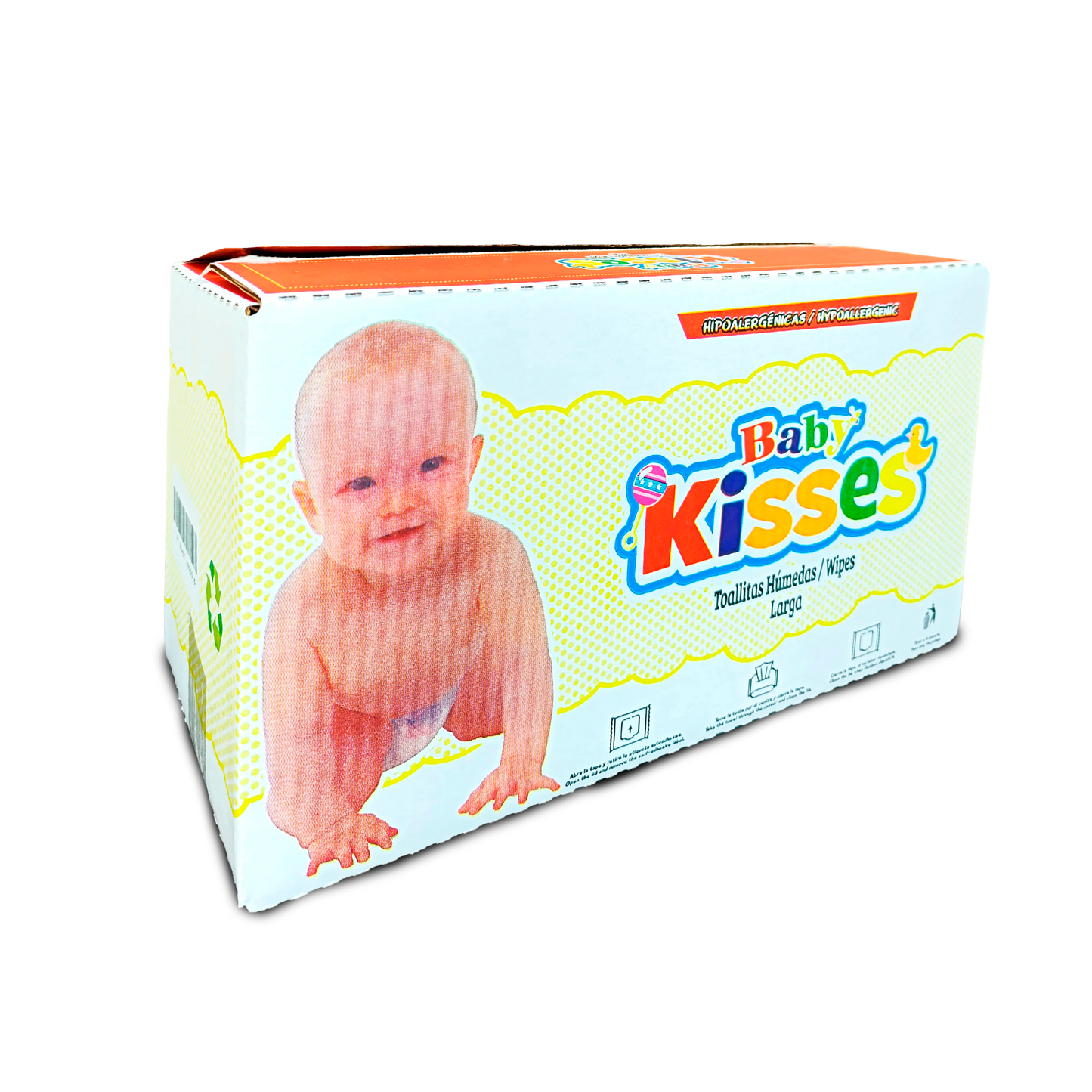 Toallitas Húmedas Baby Kisses - Caja de 12 paquetes /Larga