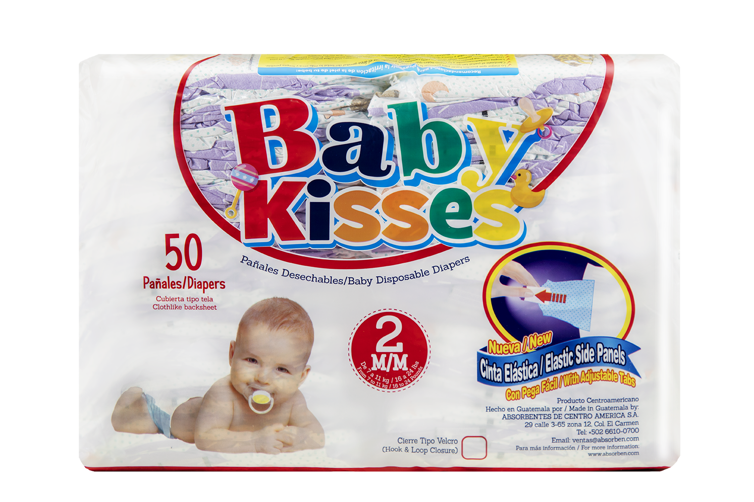 Pañal Baby Kisses (16-24 lbs) | Absorben S.A. | Guate y Centroamérica