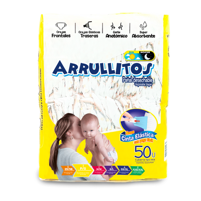 Pañal Arrullitos - 50 unidades P/S (de 11 a 18 lbs)