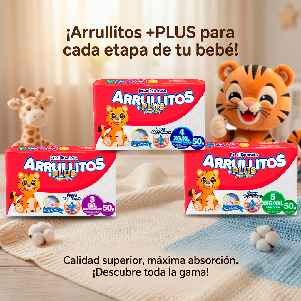 Pañal Arrullitos Plus - 50 unidades