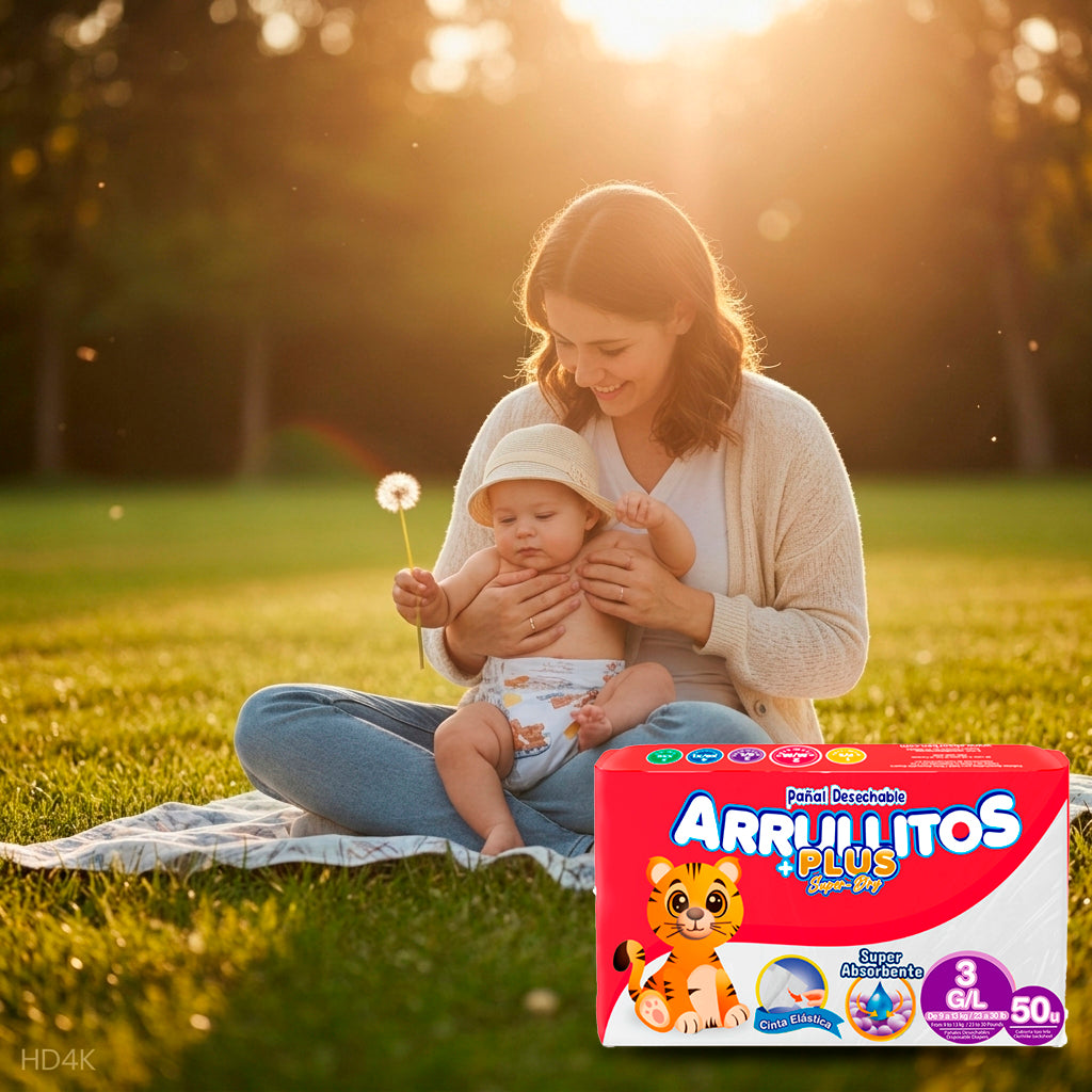 Pañal Arrullitos Plus - 50 unidades G/L (23 a 30 libras)