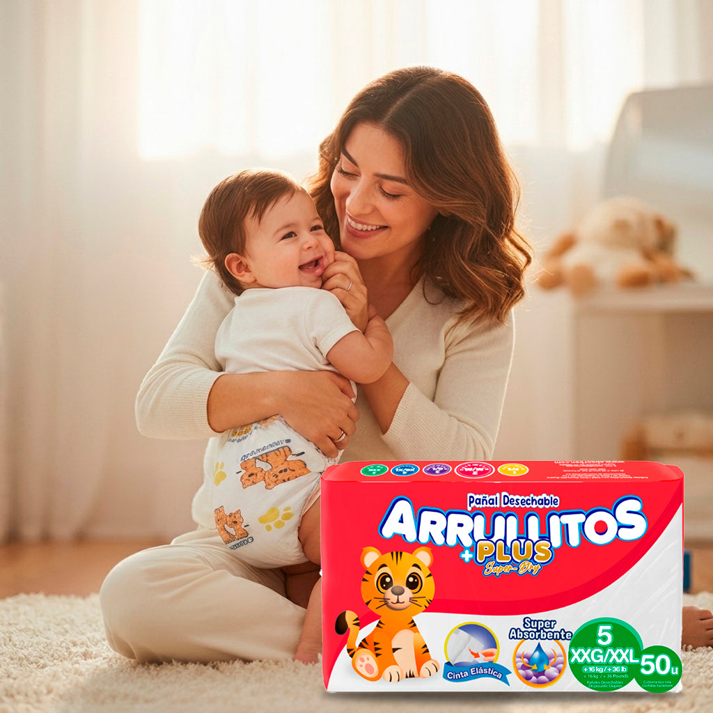 Pañal Arrullitos Plus - 50 unidades (+36 libras)