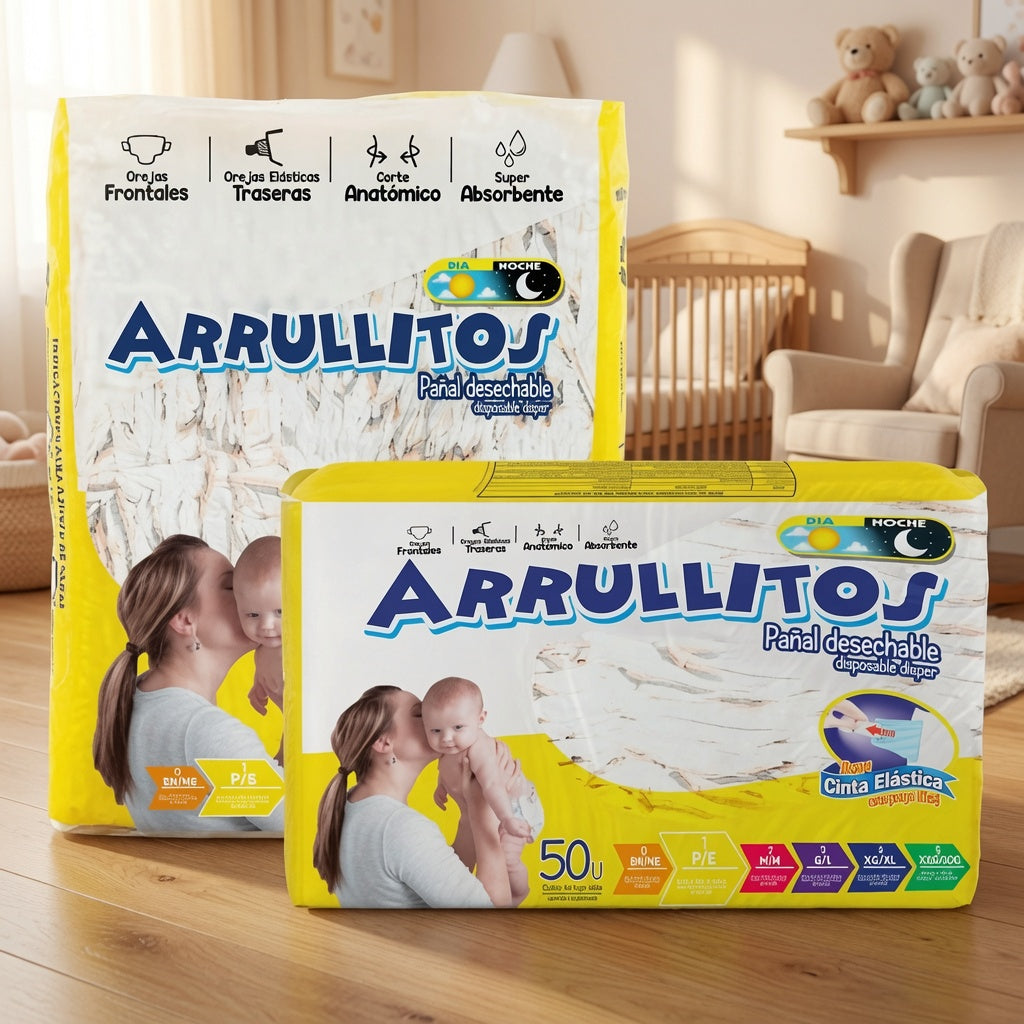 Pañal Arrullitos - 50 unidades P/S (de 11 a 18 lbs)