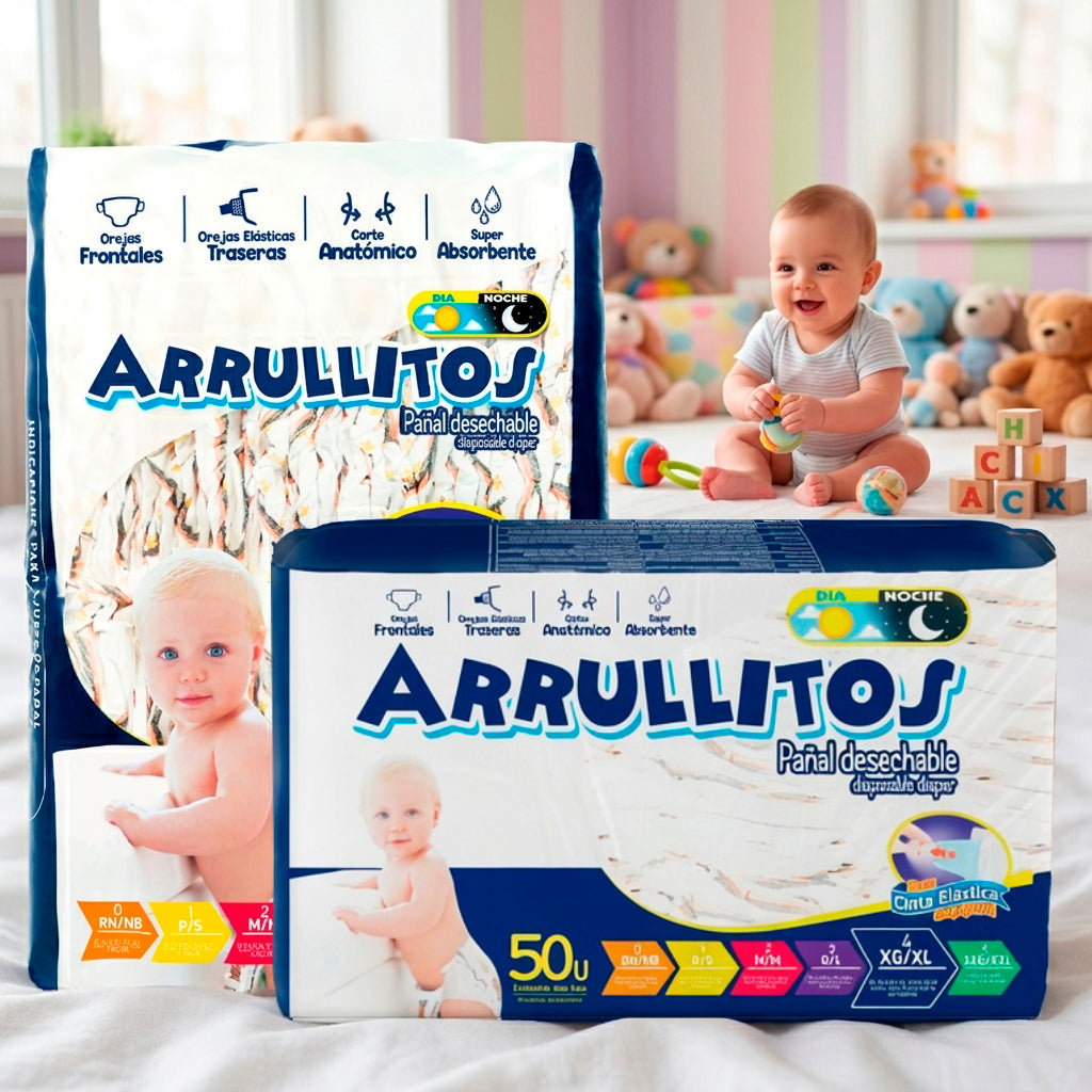 Pañal Arrullitos - 50 unidades XG/XL (de 28 a 36 lbs)