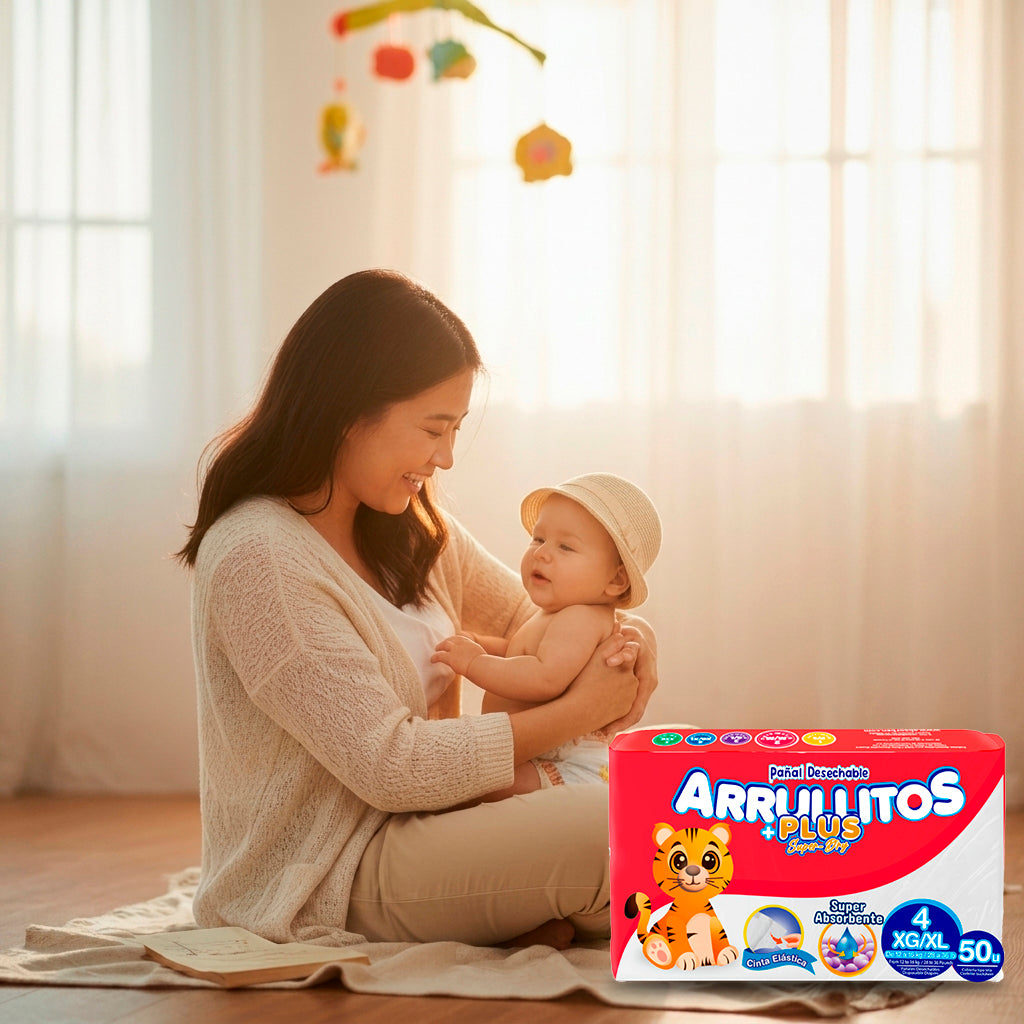 Pañal Arrullitos Plus - 50 unidades (28 a 36 libras)