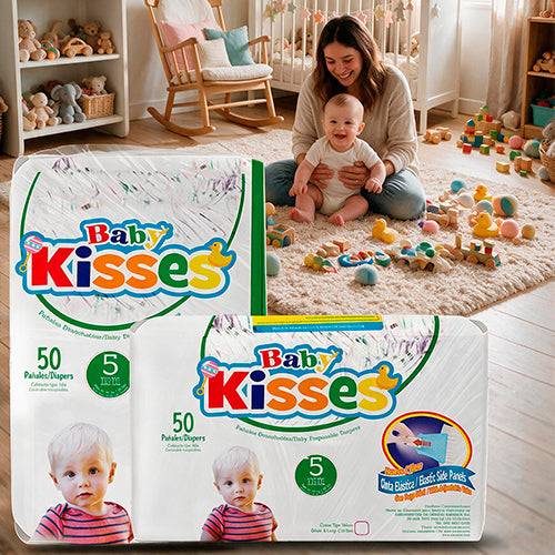Pañal Baby Kisses - 50 Unidades XXG (+36 Libras)