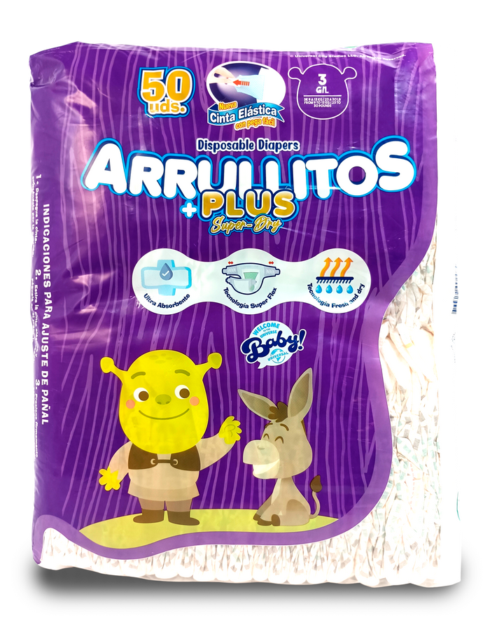 Pañal Arrullitos Plus - 50 unidades