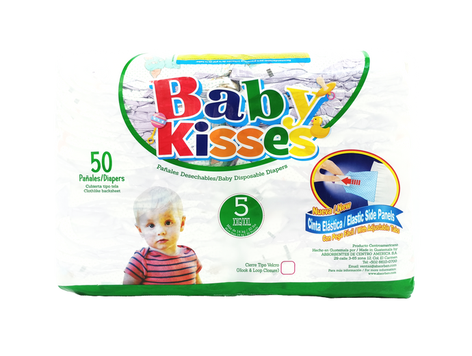 Pañal Baby Kisses - 50 Unidades XXG (+36 Libras)