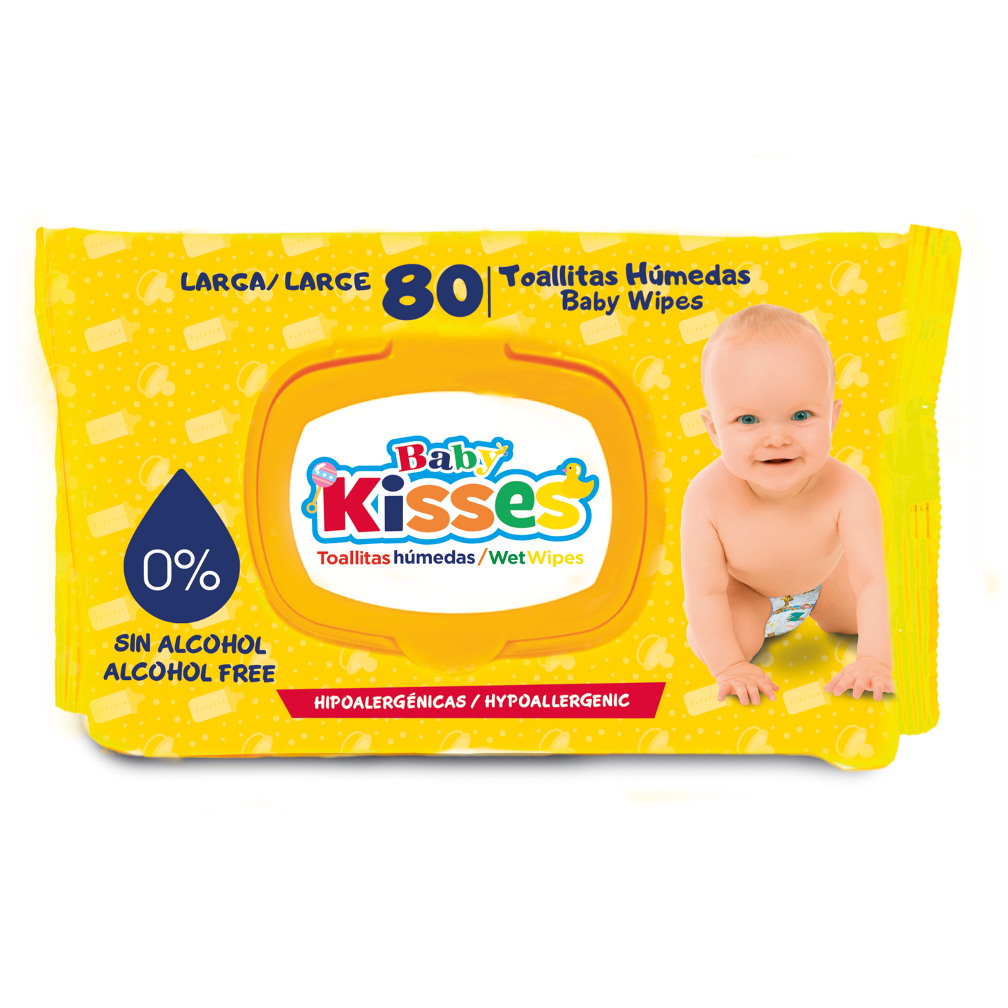 Toallitas Húmedas Baby Kisses - Caja de 12 paquetes /Larga
