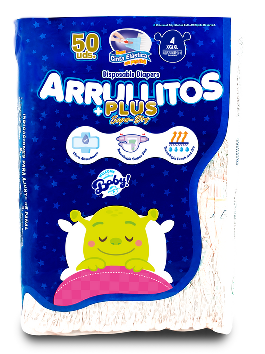 Pañal Arrullitos Plus - 50 unidades (28 a 36 libras)
