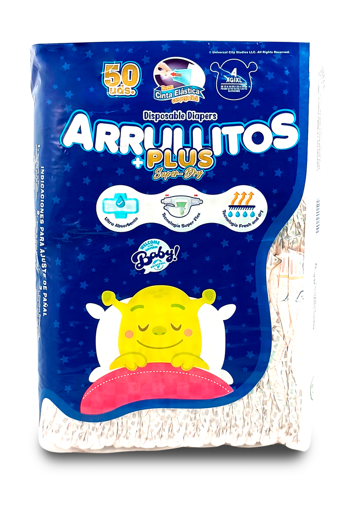 Pañal Arrullitos Plus - 50 unidades (28 a 36 libras)