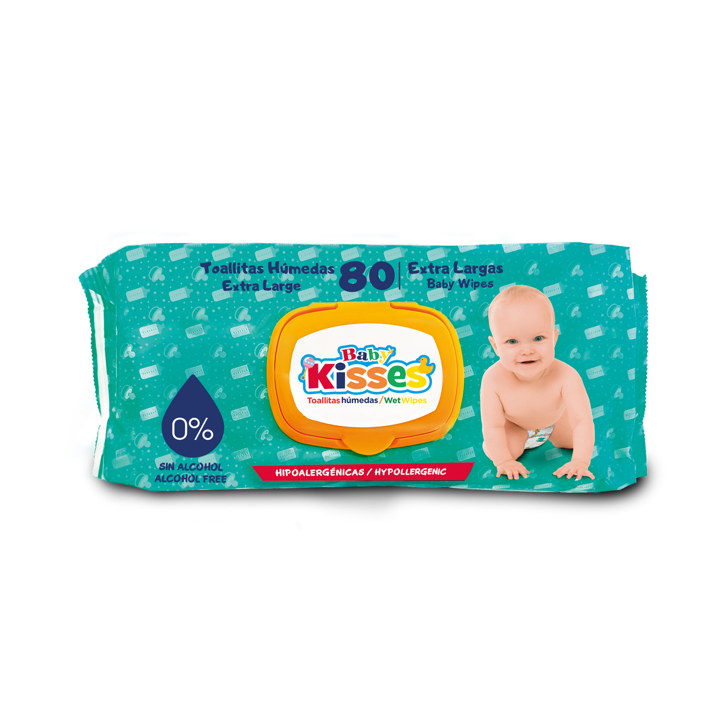 Toallitas Húmedas Baby Kisses - Caja de 12 paquetes / Extra Larga