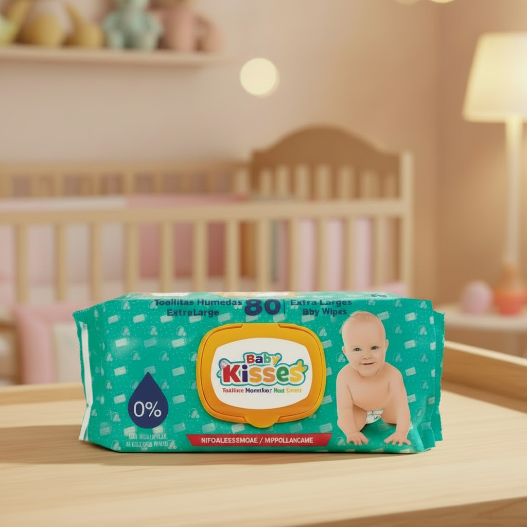 Toallitas Húmedas Baby Kisses - Caja de 12 paquetes / Extra Larga