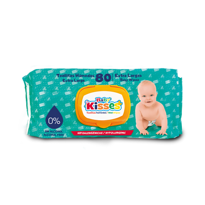 Toallitas Húmedas Baby Kisses - Caja de 12 paquetes / Extra Larga