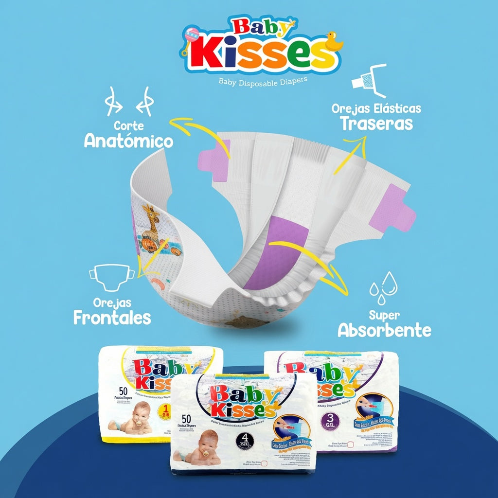 Pañal Baby Kisses - 50 unidades