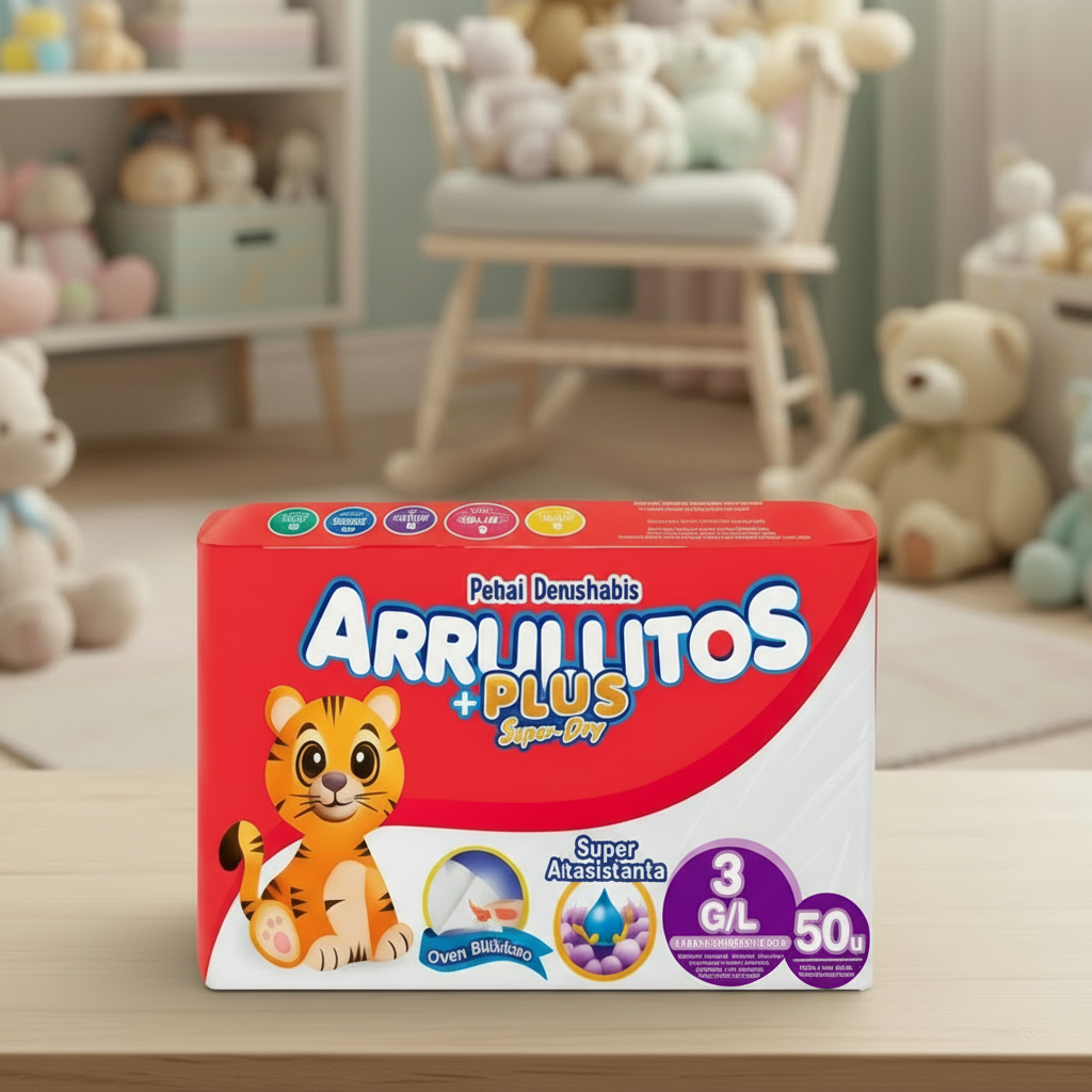 Pañal Arrullitos Plus - 50 unidades G/L (23 a 30 libras)