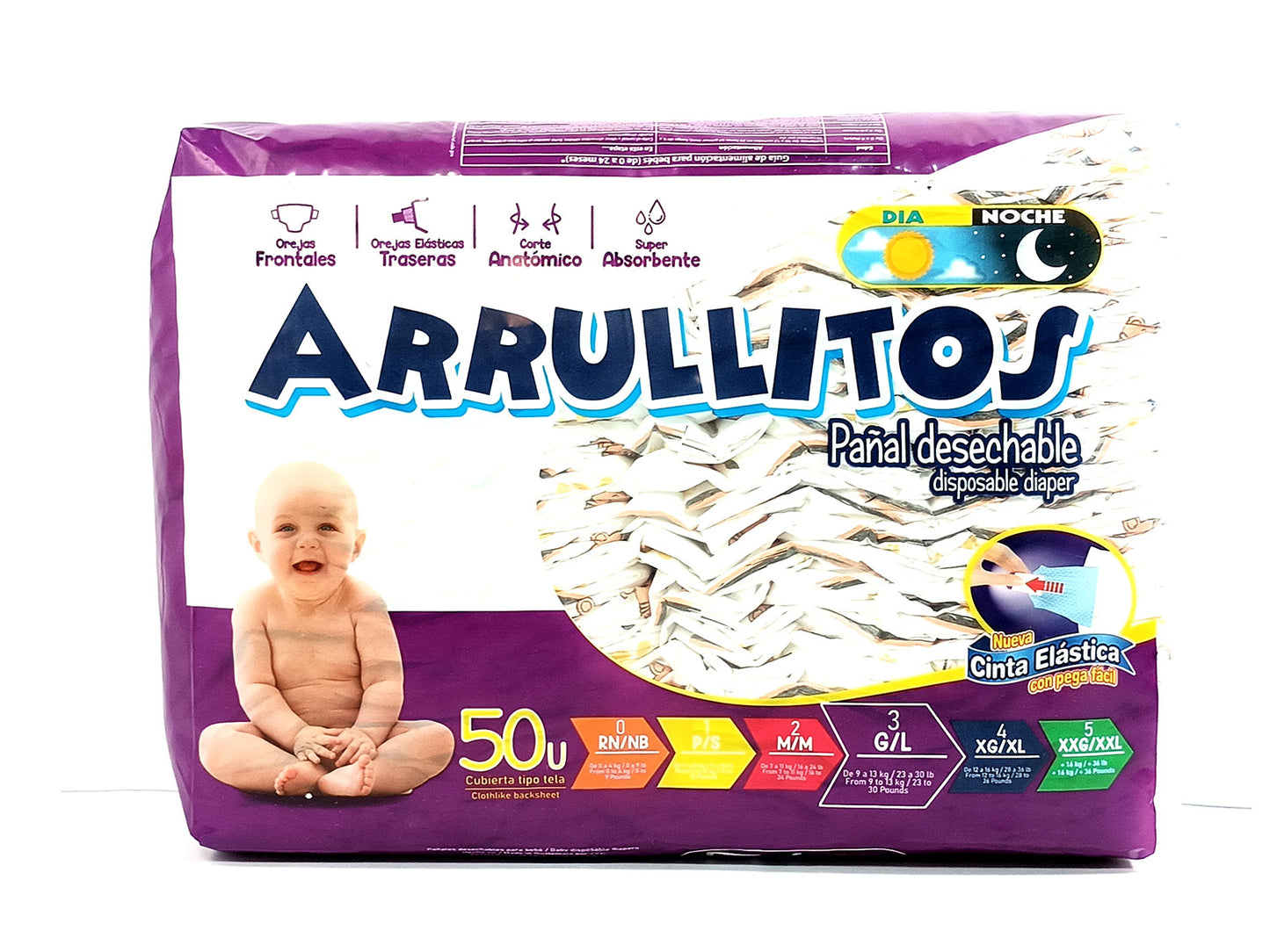 Pañal Arrullitos - 50 unidades G/L (de 23 a 30 lbs)