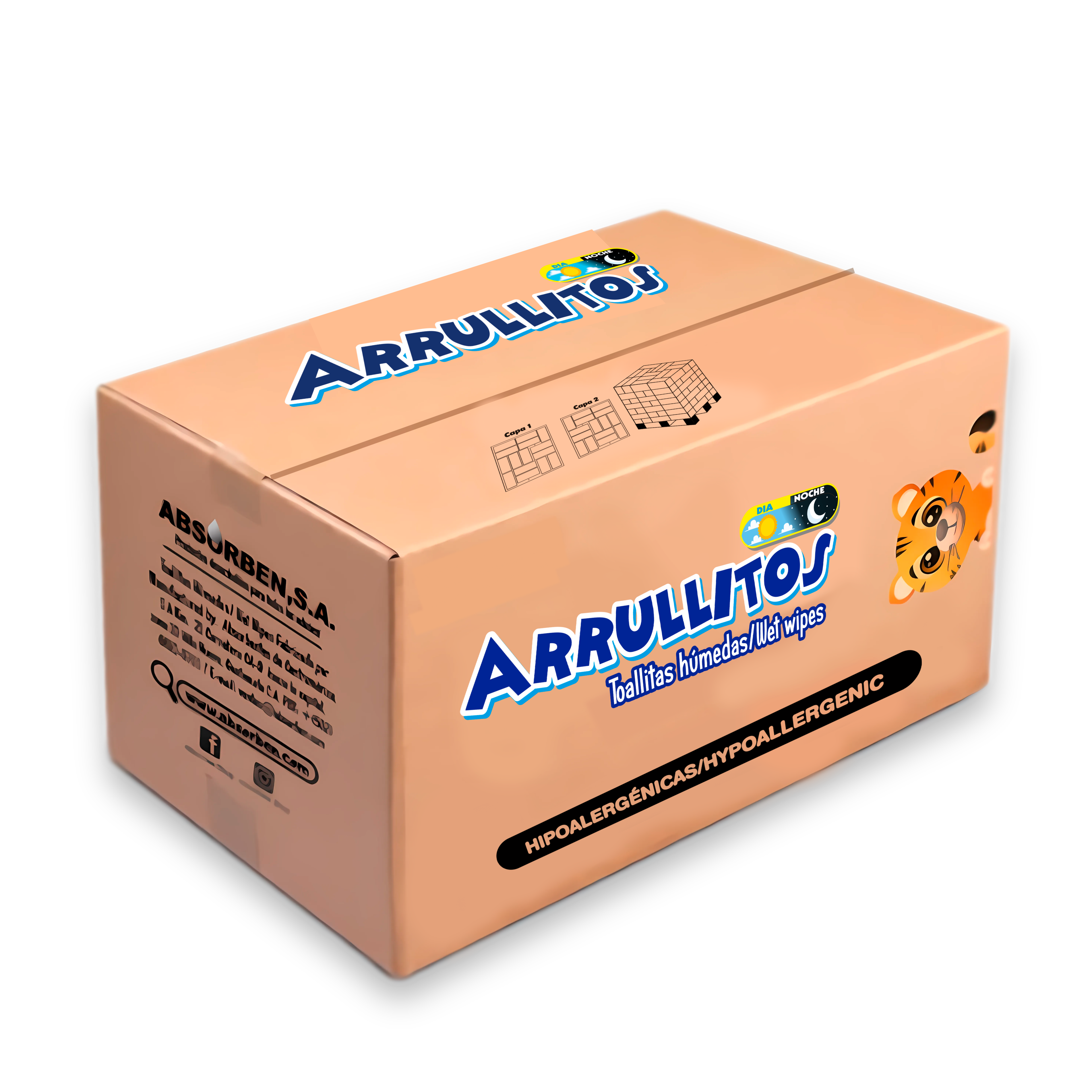 Toallitas Arrullitos-Caja de 12 paquetes/ Extra Larga